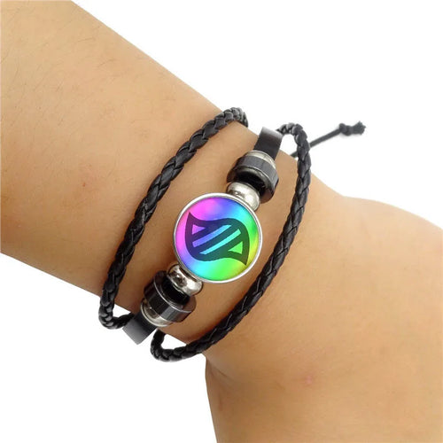 Pokémon Mega Stone leather bracelet adjustable anime jewelry product photo