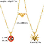 Hero-Inspired Heart Couple Necklace Set