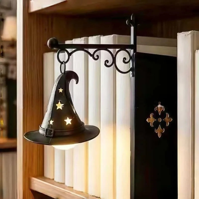 Wizard-Themed Book Nook LED Lantern Decor