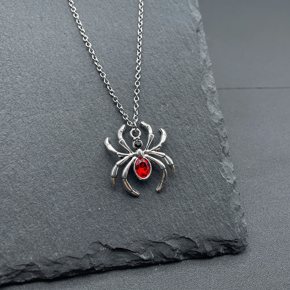 Crystal Spider Necklace
