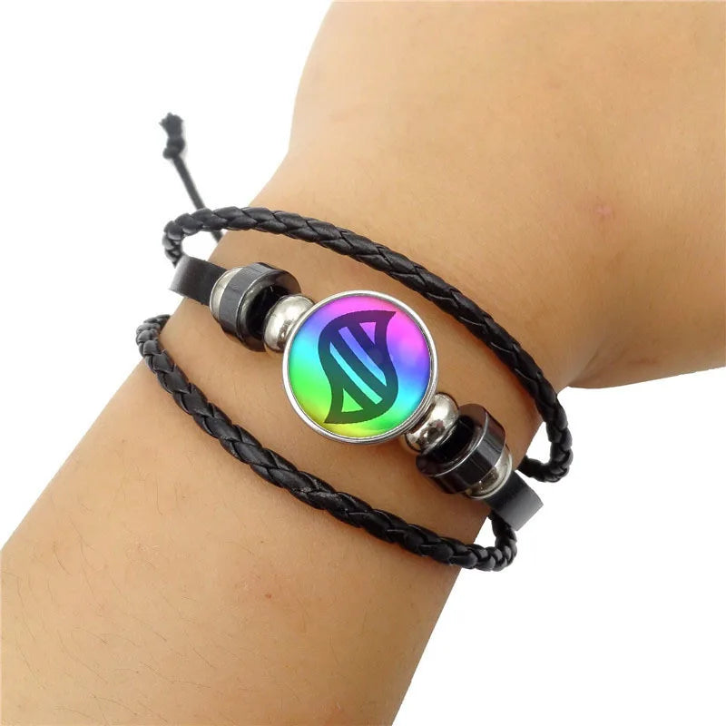 Pokémon Mega Stone leather bracelet adjustable anime jewelry product photo