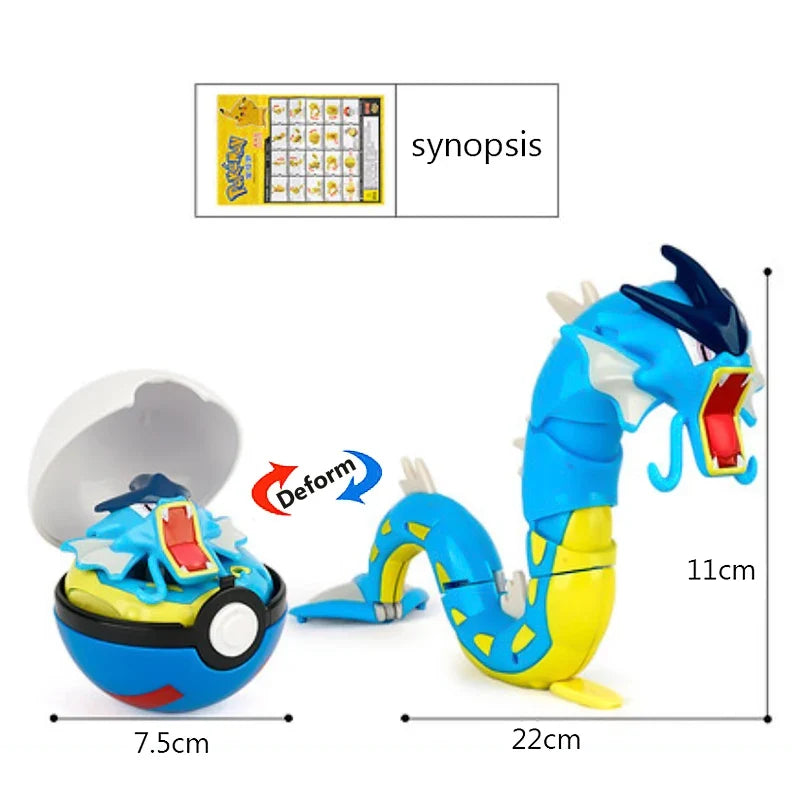 Pokémon Poké Ball transforming toy and Pikachu action figure product photo