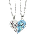 Matching Split Heart Necklace Set, Couple/BFF Jewelry