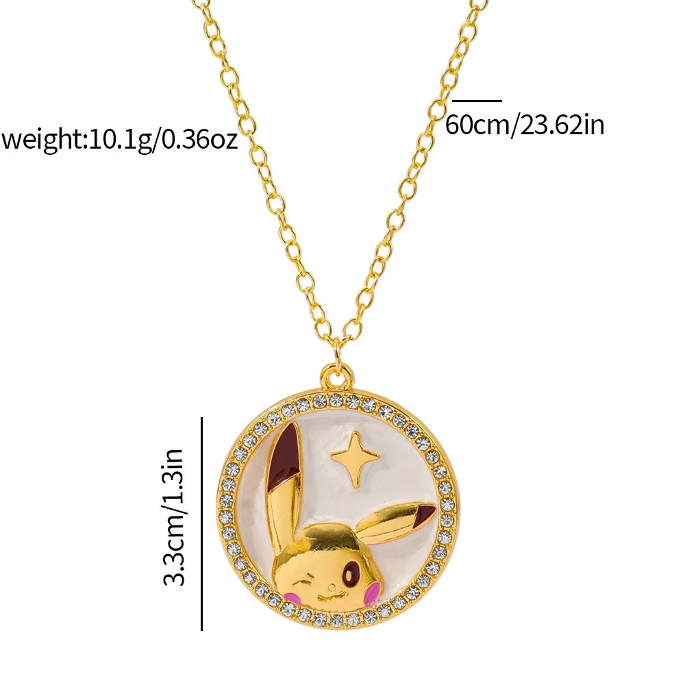 Pikachu Pokémon anime metal pendant necklace kawaii jewelry product photo