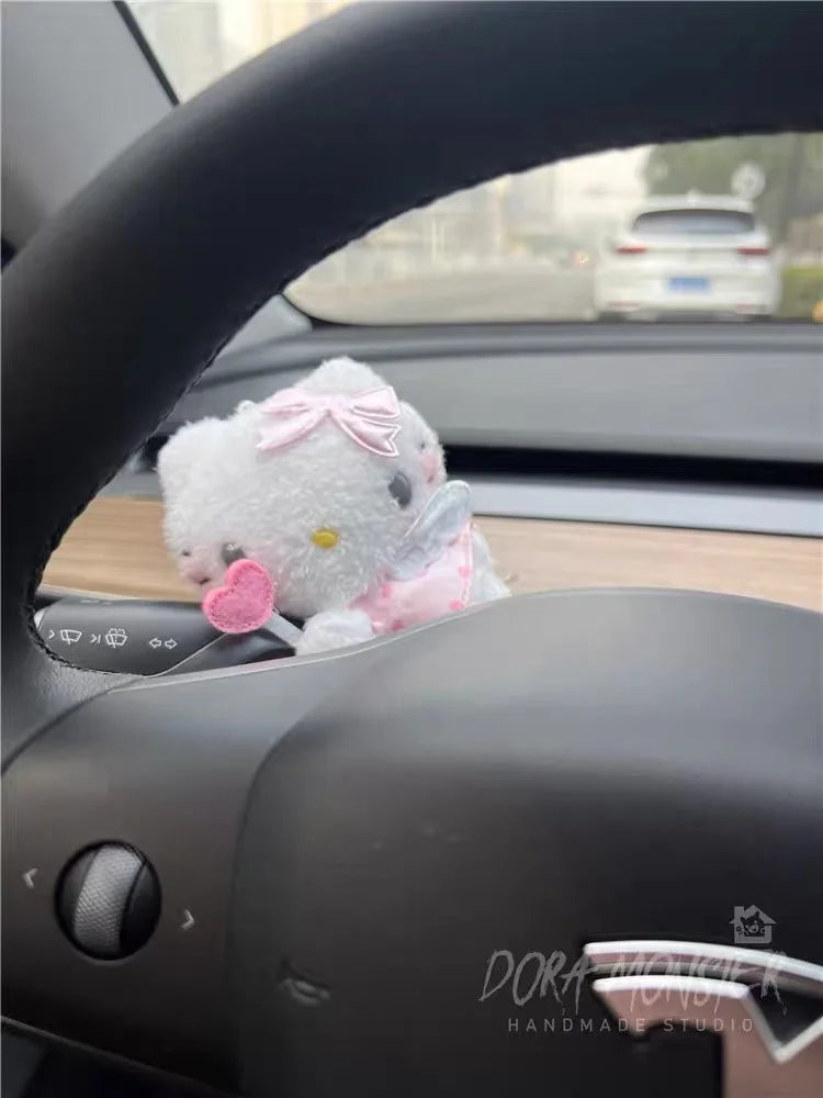 Hello Kitty plush wiper and turn signal cover car interior decor product photo