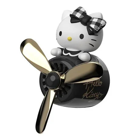 Hello Kitty car vent fan air freshener rotating dashboard decor product photo