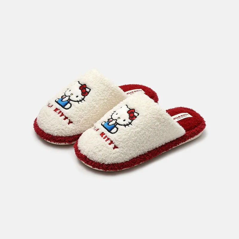 Cute plush Hello Kitty house shoes