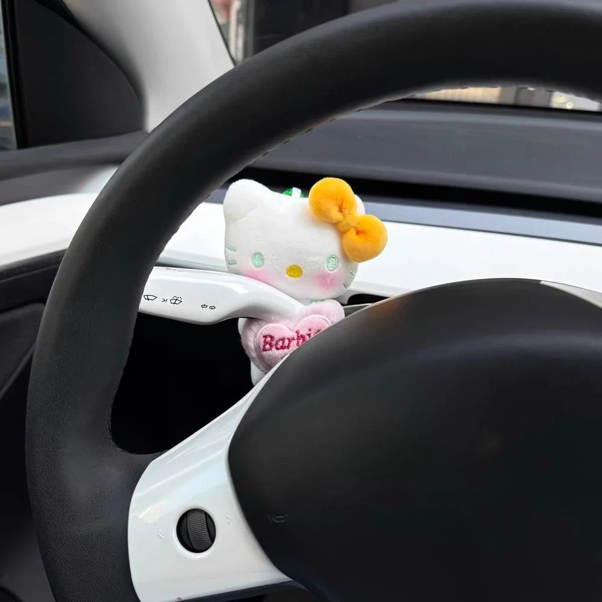 Hello Kitty plush wiper and turn signal cover car interior decor product photo