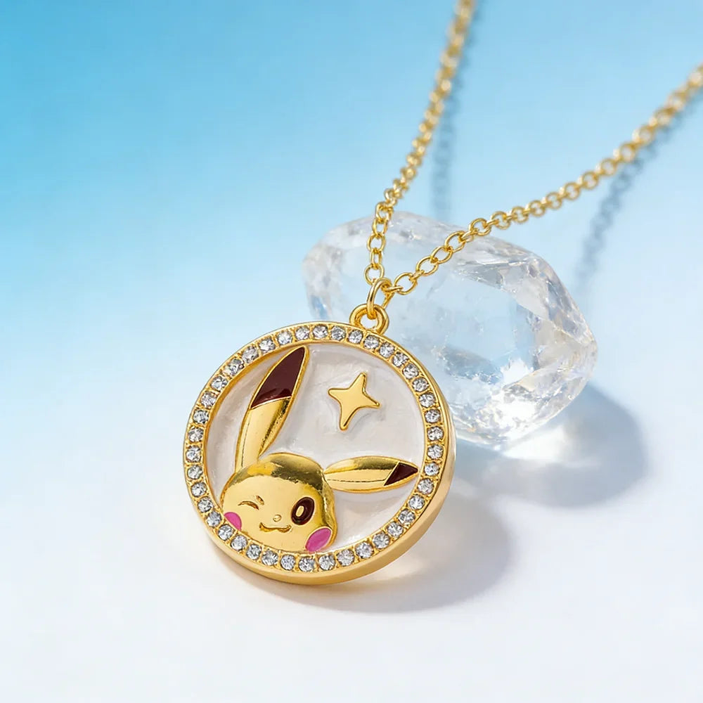Pikachu Pokémon anime metal pendant necklace kawaii jewelry product photo
