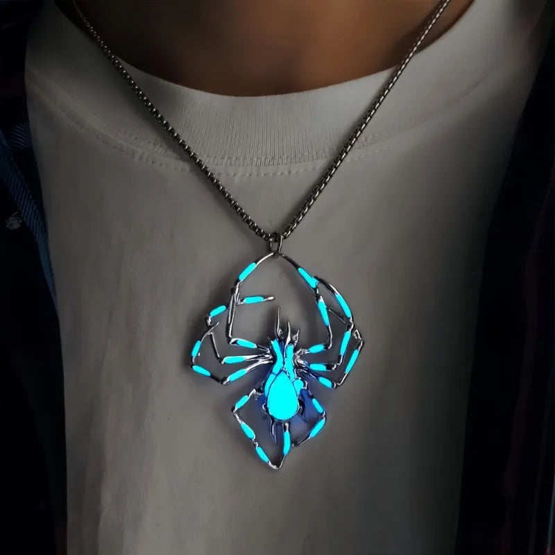 Glow Spider Necklace