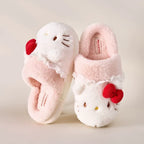 Hello Kitty indoor slippers size and style detail