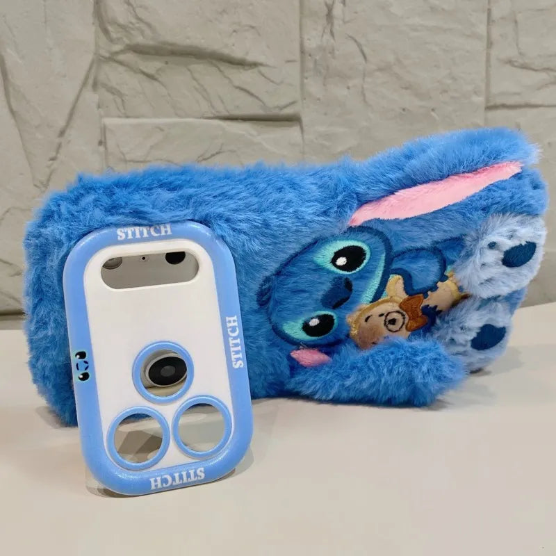 stitch plush iphone case I fluffy 3d protector cover