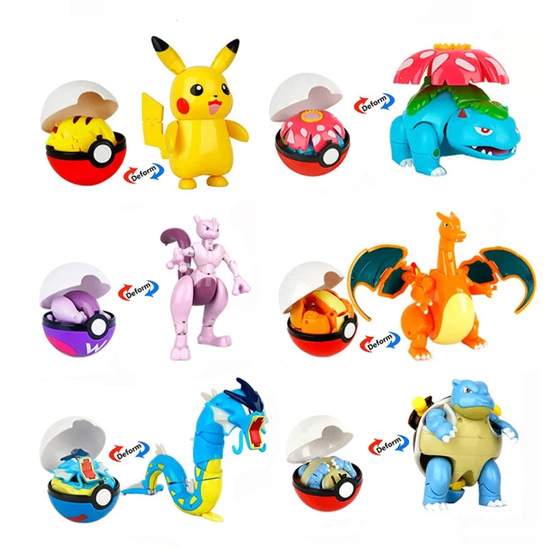 Pokémon Poké Ball transforming toy and Pikachu action figure product photo