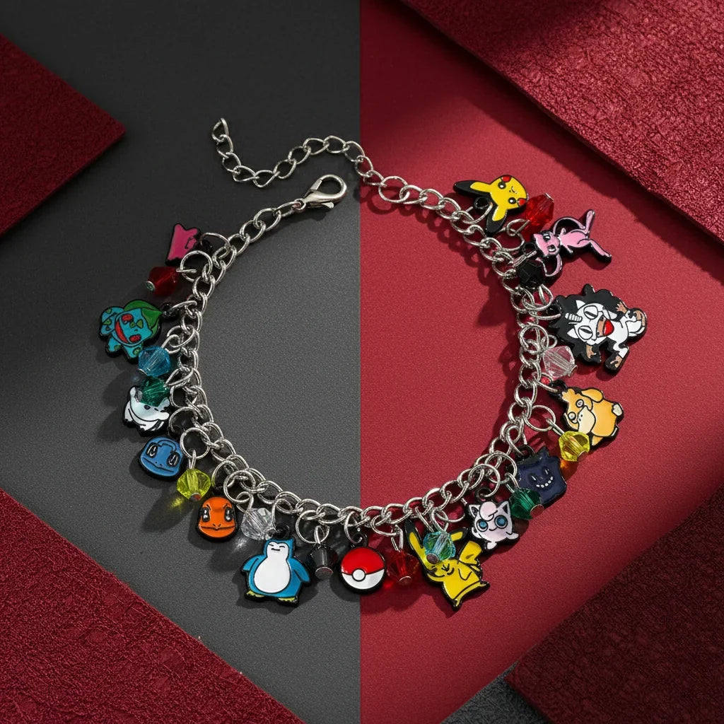 Gengar inspired Pokémon necklace close-up detail