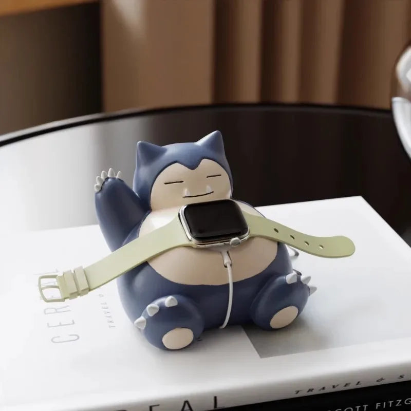Pokémon Snorlax Apple Watch charging stand desk holder product photo