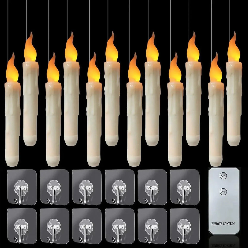Floating LED Candles with Magic Wand Remote