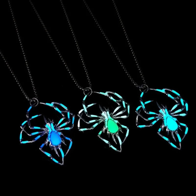 Glow Spider Necklace