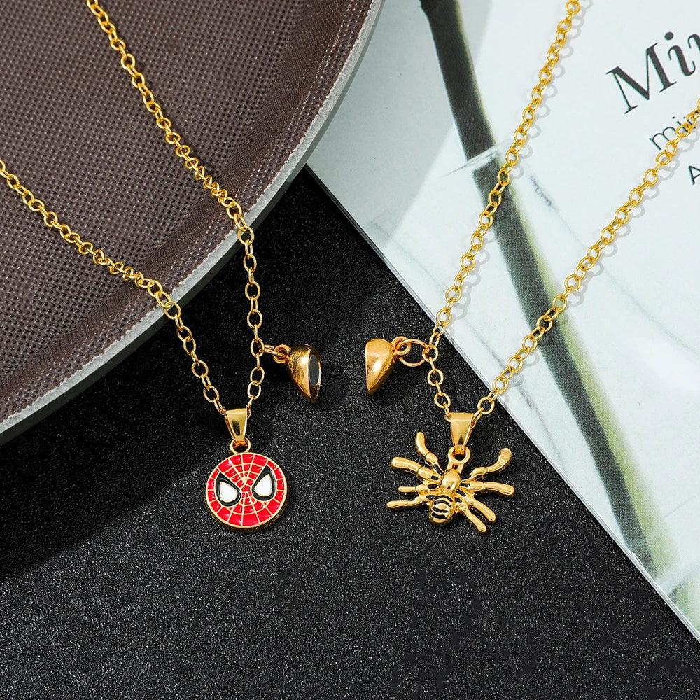 Hero-Inspired Heart Couple Necklace Set