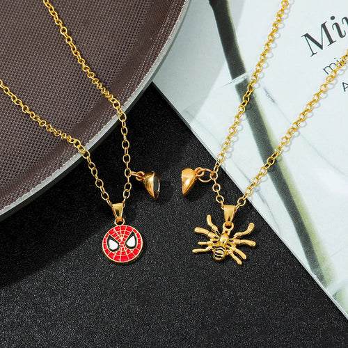 Hero-Inspired Heart Couple Necklace Set