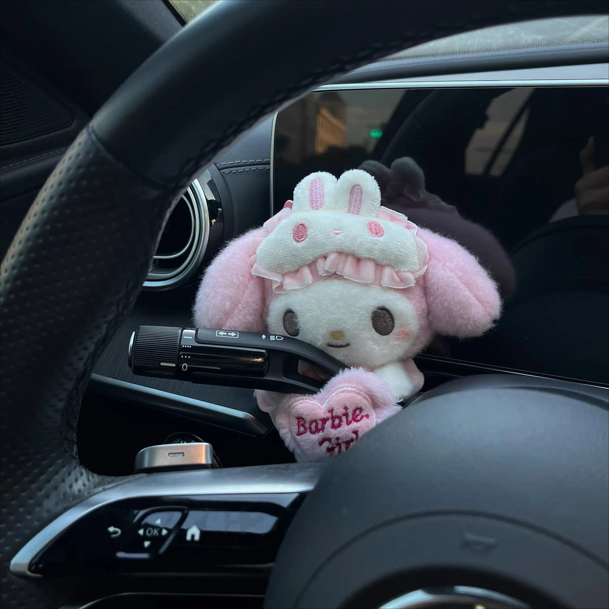 Hello Kitty plush wiper and turn signal cover car interior decor product photo