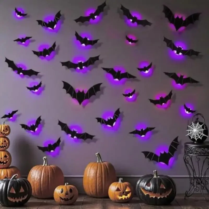 LED Spider & Bat Halloween Light Decoration