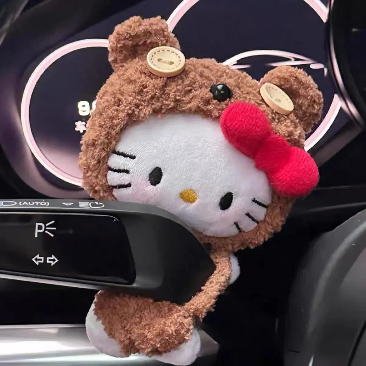 Hello Kitty plush wiper and turn signal cover car interior decor product photo