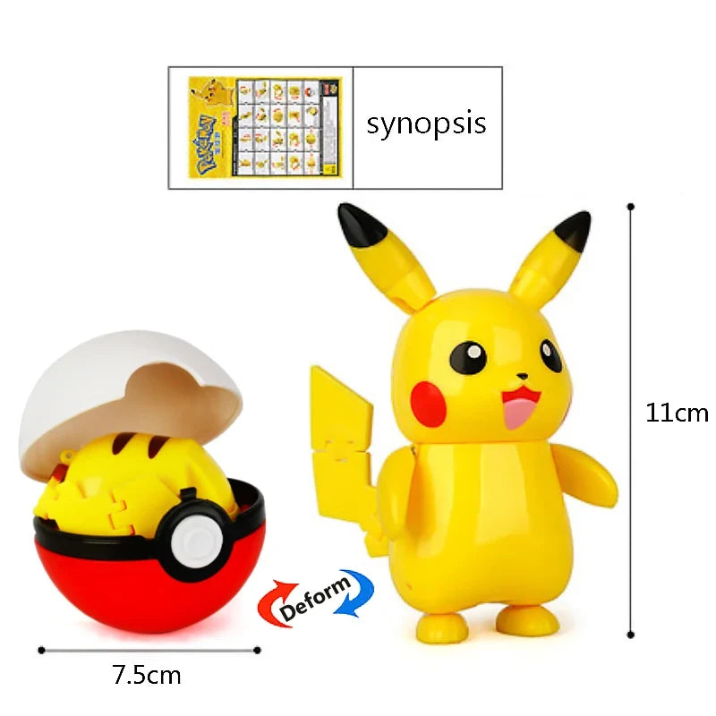 Pokémon Poké Ball transforming toy and Pikachu action figure product photo