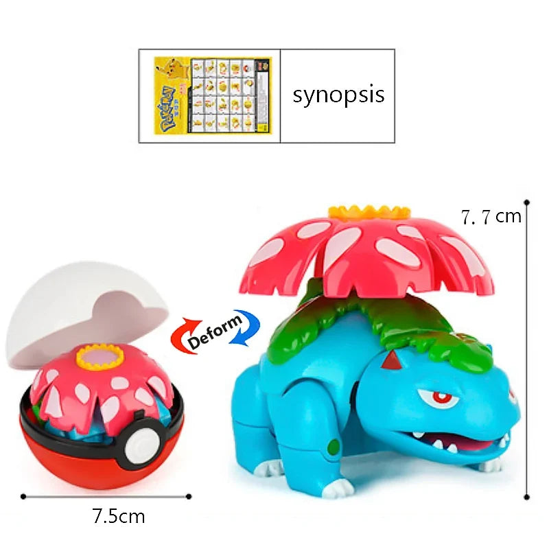 Pokémon Poké Ball transforming toy and Pikachu action figure product photo