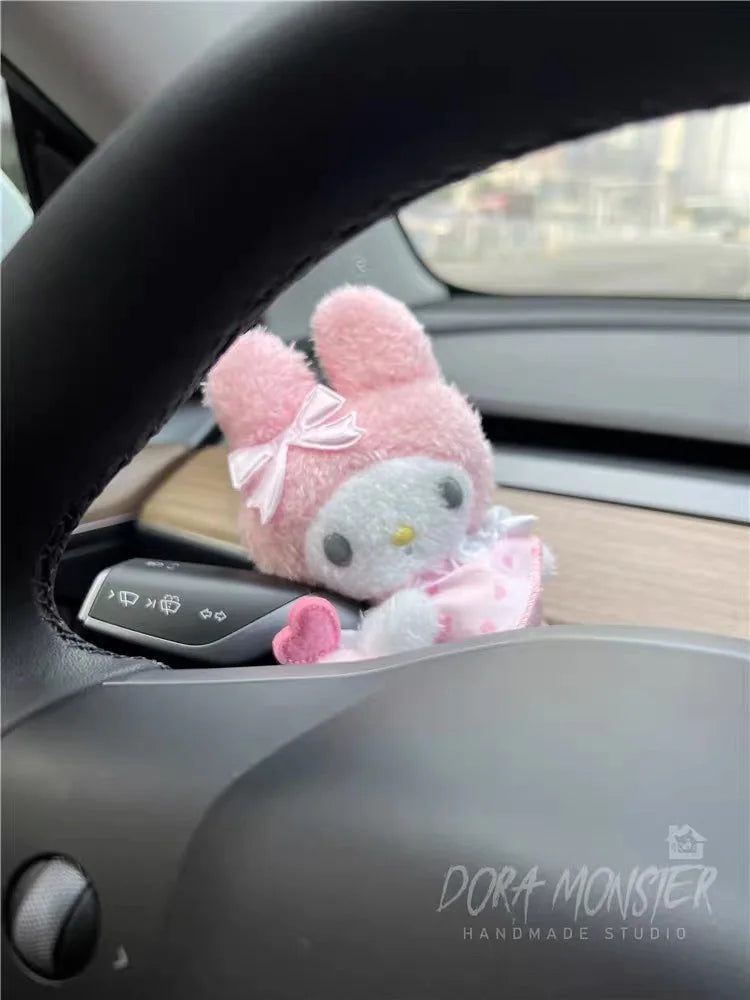 Hello Kitty plush wiper and turn signal cover car interior decor product photo