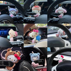 Hello Kitty plush wiper and turn signal cover car interior decor product photo