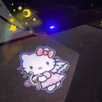 hello kitty car door welcome light led projector interior decor