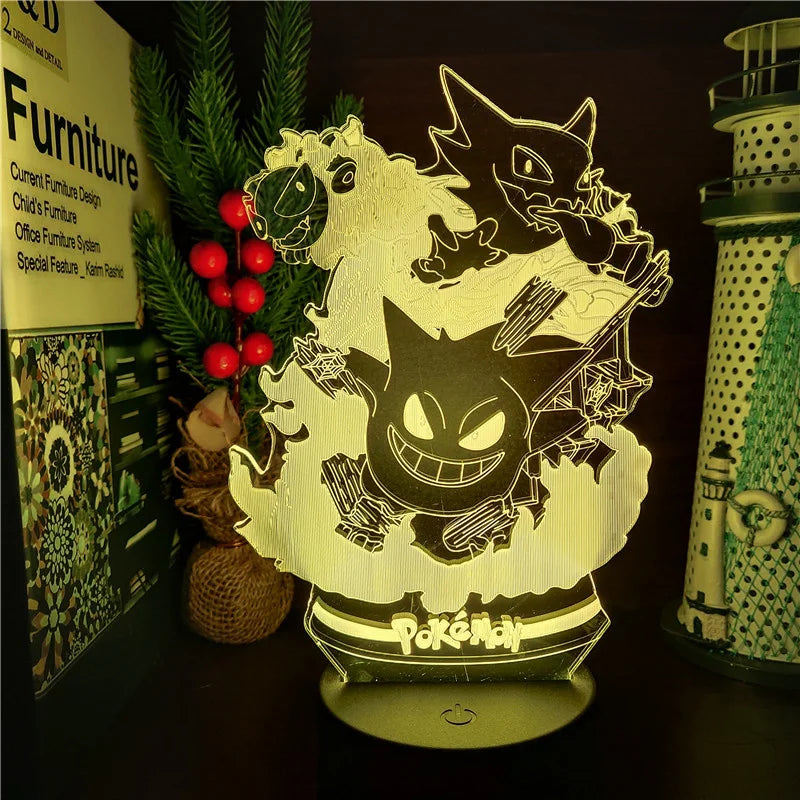 Gengar Pokémon 3D LED night light room decor product photo