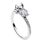 Stitch 925 sterling silver zircon ring available in US sizes 5 to 9