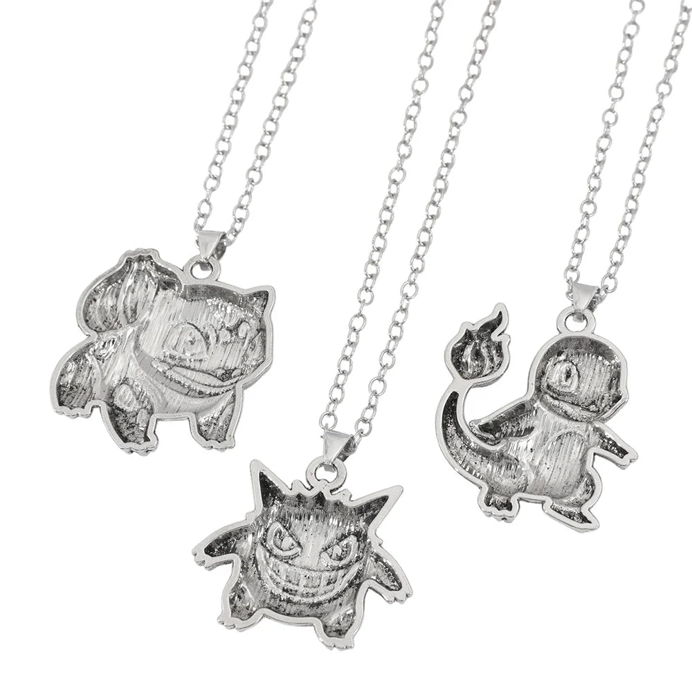 Close-up of a colorful Pokémon character pendant necklace