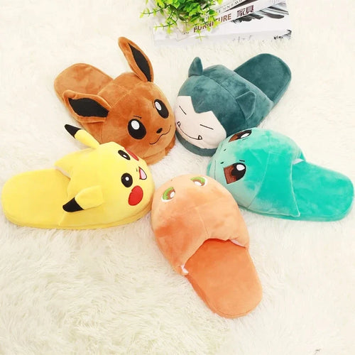 Pokémon plush slippers cozy character indoor shoes product photo