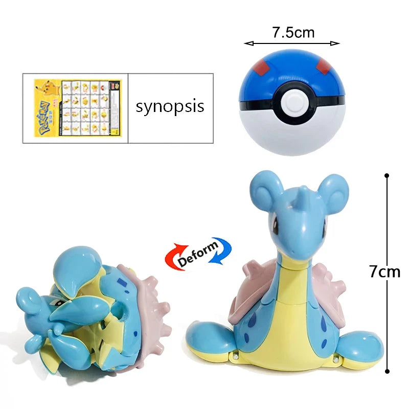 Pokémon Poké Ball transforming toy and Pikachu action figure product photo