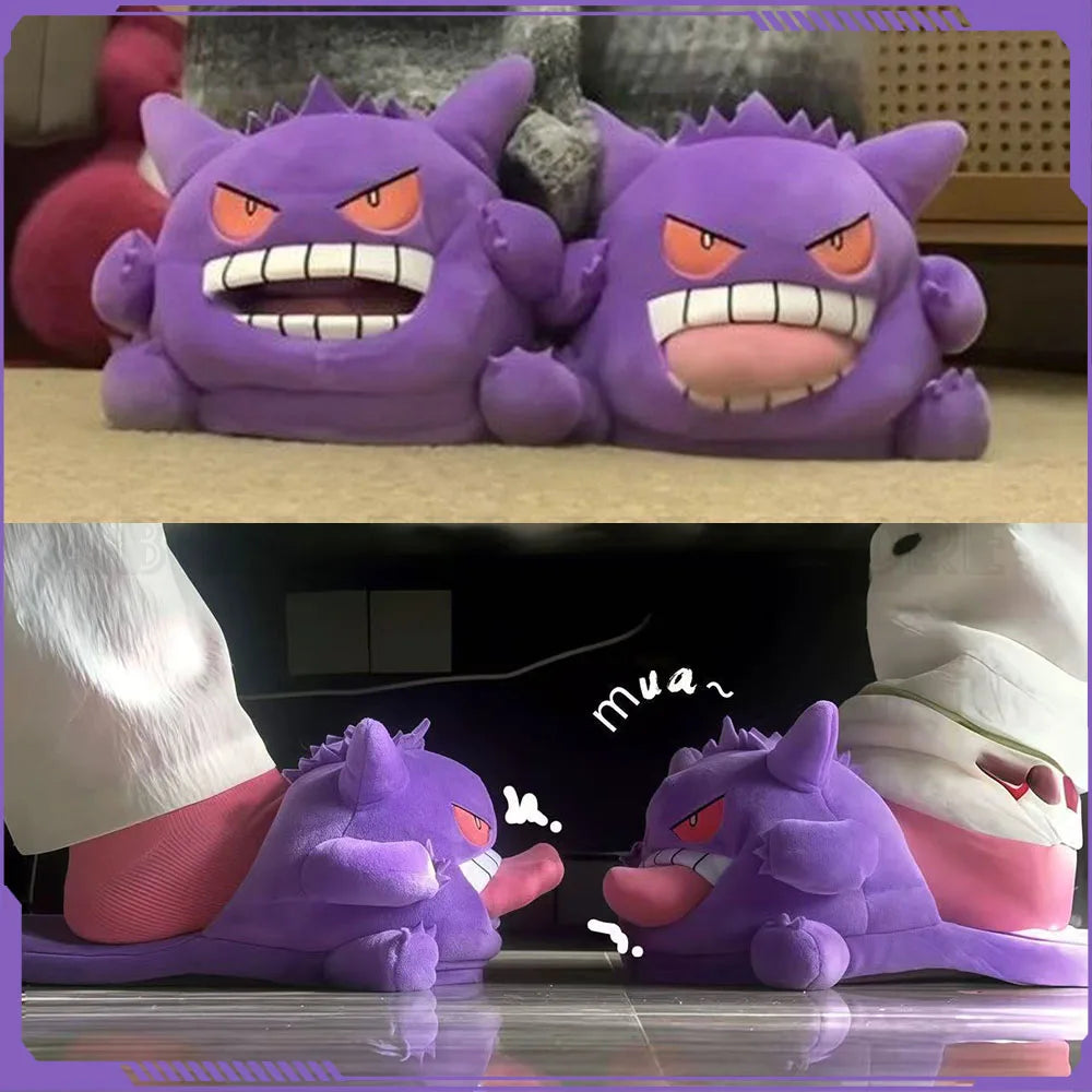 Gengar Pokémon plush slippers cozy indoor shoes product photo