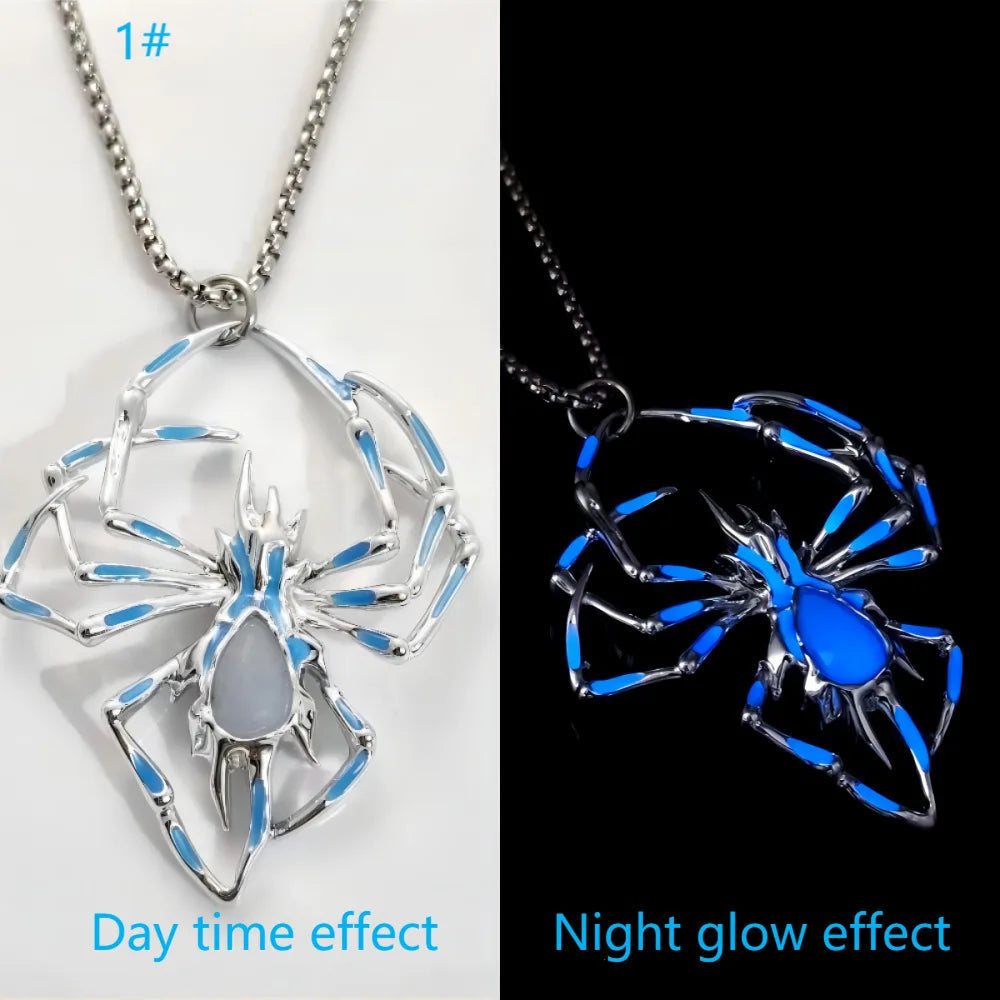Glow Spider Necklace