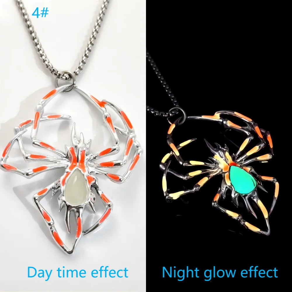 Glow Spider Necklace