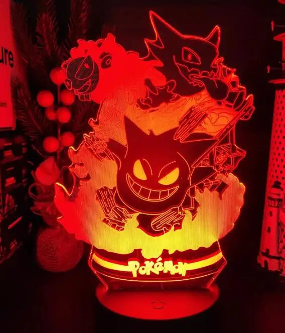 Gengar Pokémon 3D LED night light room decor product photo