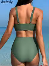 Women's High-Waist Push-Up Bikini Set
