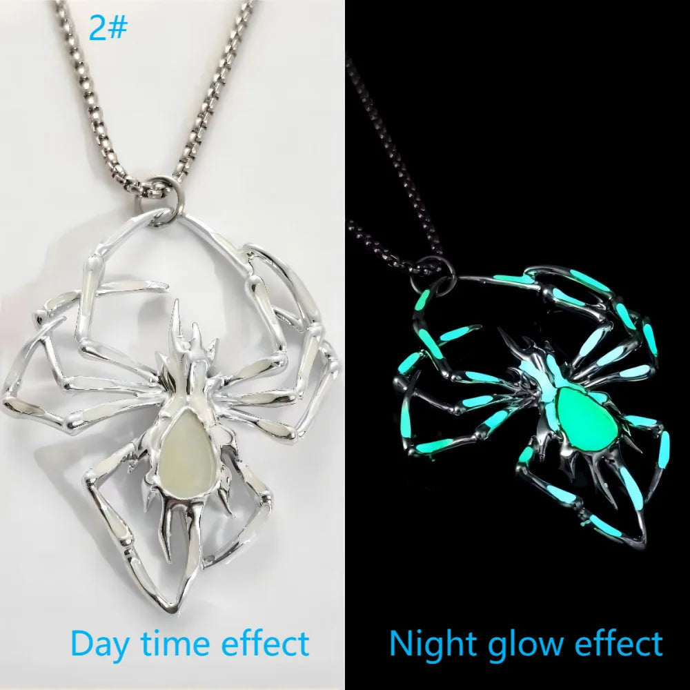 Glow Spider Necklace