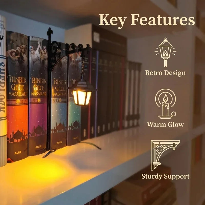 Wizard-Themed Book Nook LED Lantern Decor