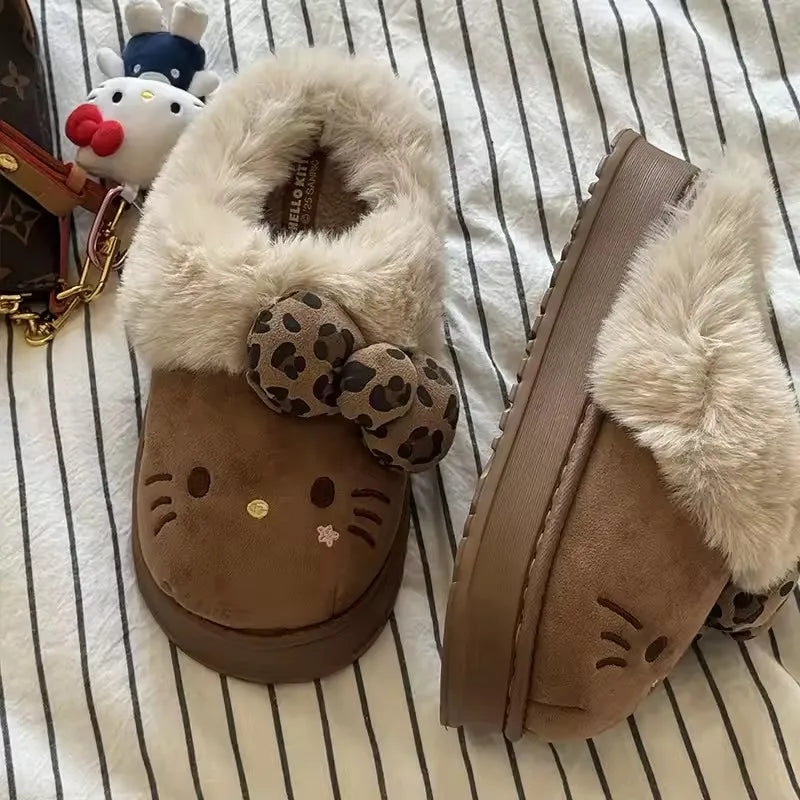 Hello Kitty women's plush indoor house shoes