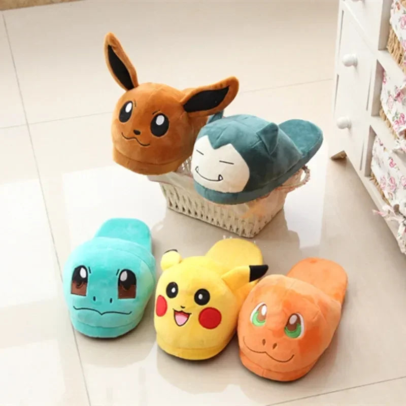 Pokémon plush slippers cozy character indoor shoes product photo