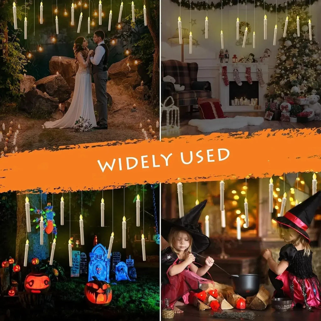 Floating LED Candles with Magic Wand Remote