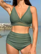 Women's High-Waist Push-Up Bikini Set