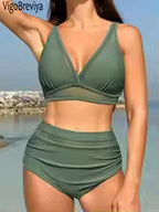 Women's High-Waist Push-Up Bikini Set
