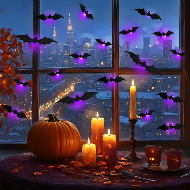 LED Spider & Bat Halloween Light Decoration