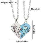 Matching Split Heart Necklace Set, Couple/BFF Jewelry